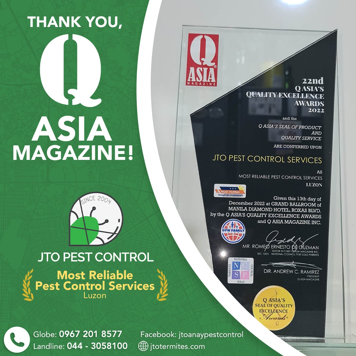 Q ASIA MAGAZINE – Most Reliable Pest Control Services Luzon